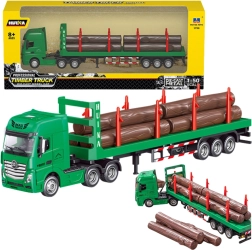 Huina houttransportvrachtwagen model 1:50 groen