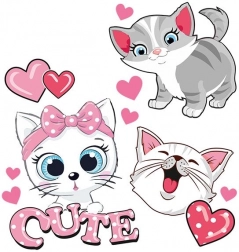 Autocollants Adorables Chats feuille à repasser