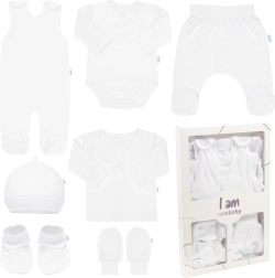 Babyset voor de kraamkliniek New Baby I AM wit, maat 62
