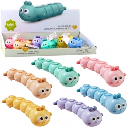 Opwindbare rijdende rups – kleurrijk kinderspeelgoed