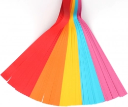 Set de bandes de papier colorées pour tressage et loisirs créatifs 250 pcs