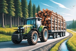Puzzle Tracteur Forestier 100 Pièces