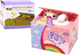 Spaarpot We leren sparen Eenhoorn Roze melodie