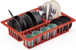 Kinder afdruiprek met vaatwerk