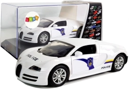 Politie sportauto met aandrijving, licht en geluid – wit