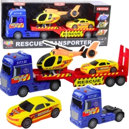 Reddingsset met helikopter en auto