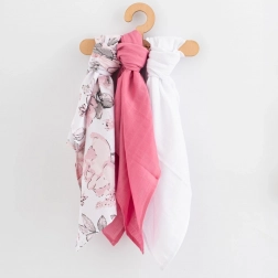 Muslin diapers 60 × 80 cm, set of 3 for girls NEW BABY