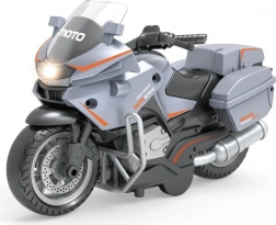 Grijze race-motor met pull-back functie