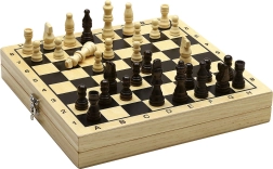Jeujura wooden chess and checkers
