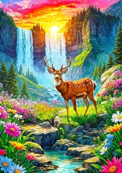 Enjoy the Deer Paradise Puzzle 1000 Pieces