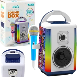 Interactive music set with microphone and LED lights