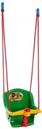 Children's swing with sound, plastic, green