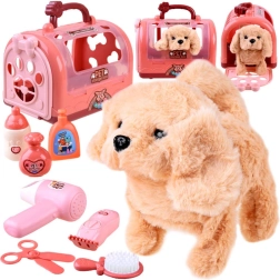 Interactive Plush Puppy in SPA Set with Portable Carry Box