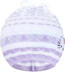 Knitted cap-scarf New Baby Cat, purple, 3–4 years