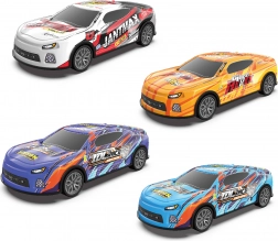 Driftend metalen auto met vliegwiel 17 cm