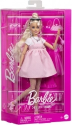 Barbie deluxe model in jurk met strik