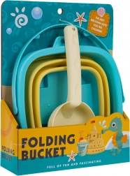 Zandset met opvouwbare emmer en schep