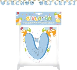 Papieren slinger Alles het beste blauw