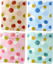 Pastel Gift Bag with Gold Dots