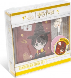lenticulair dagboek set harry potter met pen, stickers en memoblaadjes