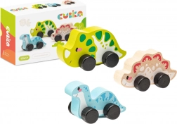 Vrolijke dinosaurussen - houten set 3 delen