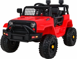 Elektrische kinderauto Jeep Dark Night met zachte start, EVA-wielen en LED – Rood