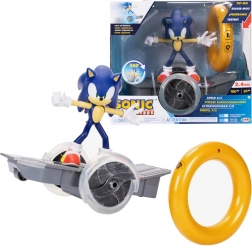 Set JAKKS SONIC THE HEDGEHOG – Figur mit fernsteuerbarem Fahrzeug und Ring