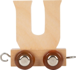 houten wagon met de letter U voor treinbanen small foot