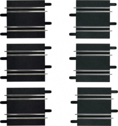 Rechte stukken 100/114 mm voor Carrera GO!!!, GO!!! PLUS en Digital 143 (6 stuks)