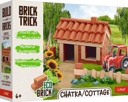 Trefl Brick Trick eco chata – bouwset van echte mini bakstenen (85 onderdelen)