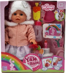 Interactieve pop Kleine Zosia viert verjaardag 35 cm + accessoires WOOPIE ROYAL