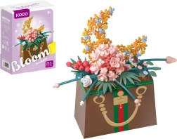 Mini KOCO building set flower in handbag, plastic, 245 pieces
