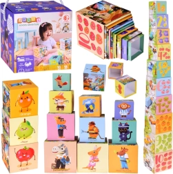 Educational cardboard nesting and stacking blocks for children, set of 10 pcs