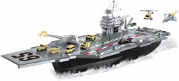 Aircraft carrier with vehicles and aircraft 86 × 19 × 21 cm