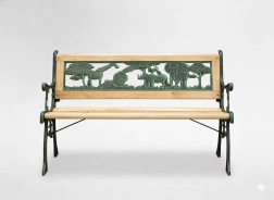 Children’s garden bench 82 × 39 × 50 cm made of wood and cast iron