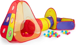 Children's play tent with tunnel and ball pit IPLAY, 100 balls
