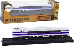 Metalen verzamelmodel trein 1:48 wit‑paars