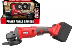 Rode accu-slijper voor kinderen met verwisselbare schijven