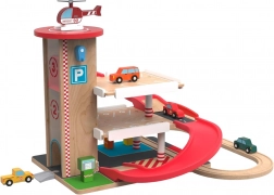 Houten garage met treinbaan 2Kids Toys