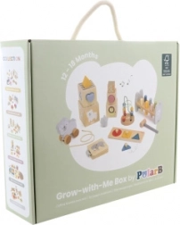 Houten educatieve set voor peuters 12–18 maanden PolarB Grow‑With‑Me Box