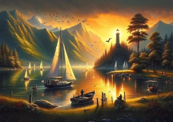 Golden Shores Puzzle 1000 Pieces