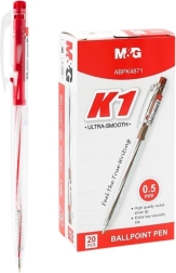 Stylo-bille M&G K1 0,5 mm – recharge rouge