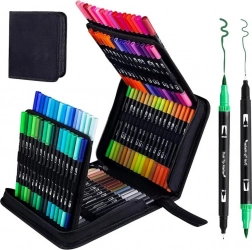 Set of Colorful Double-Ended Waterproof Markers 120 Pieces