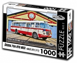 Puzzle RETRO-AUTA Škoda 706 RTO MEX – autobus, 1000 pièces