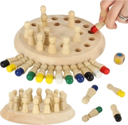 Wooden memory logic game – colorful pegs