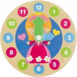 ma première horloge en bois princesse 14 cm