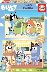 EDUCA Puzzle en bois Bluey 2x50 pièces