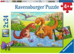 Puzzle RAVENSBURGER speelse dinosaurussen 2×24 stukjes