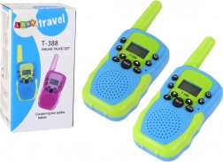 Kortegolf walkietalkie groenblauw met bereik van 3 km voor kinderen