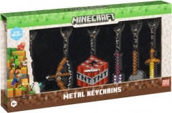 Minecraft metalen sleutelhanger 6 stuks in Deluxe verpakking